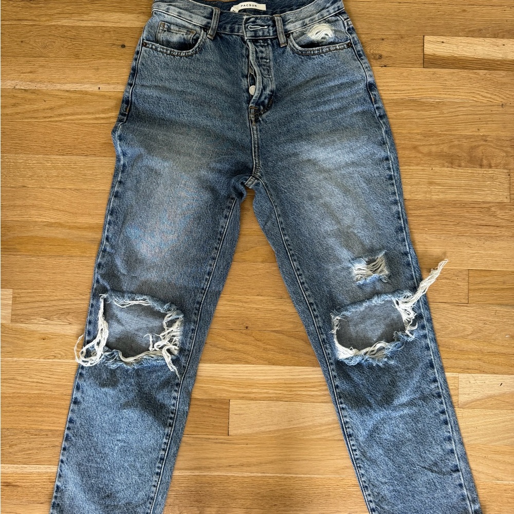 Distressed Blue Jeans Pac Sun